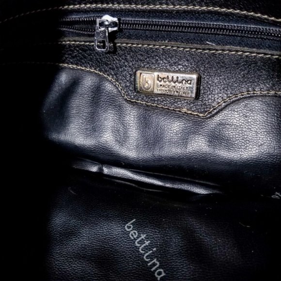 Bettina Leather Brown Hand Purse, Made in Italy - Picture 7 of 8